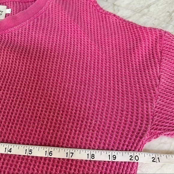 Anthropologie Saturday Sunday Thermal Top - Pink - S - LAST CHANCE DONATING SOON - Picture 4 of 9
